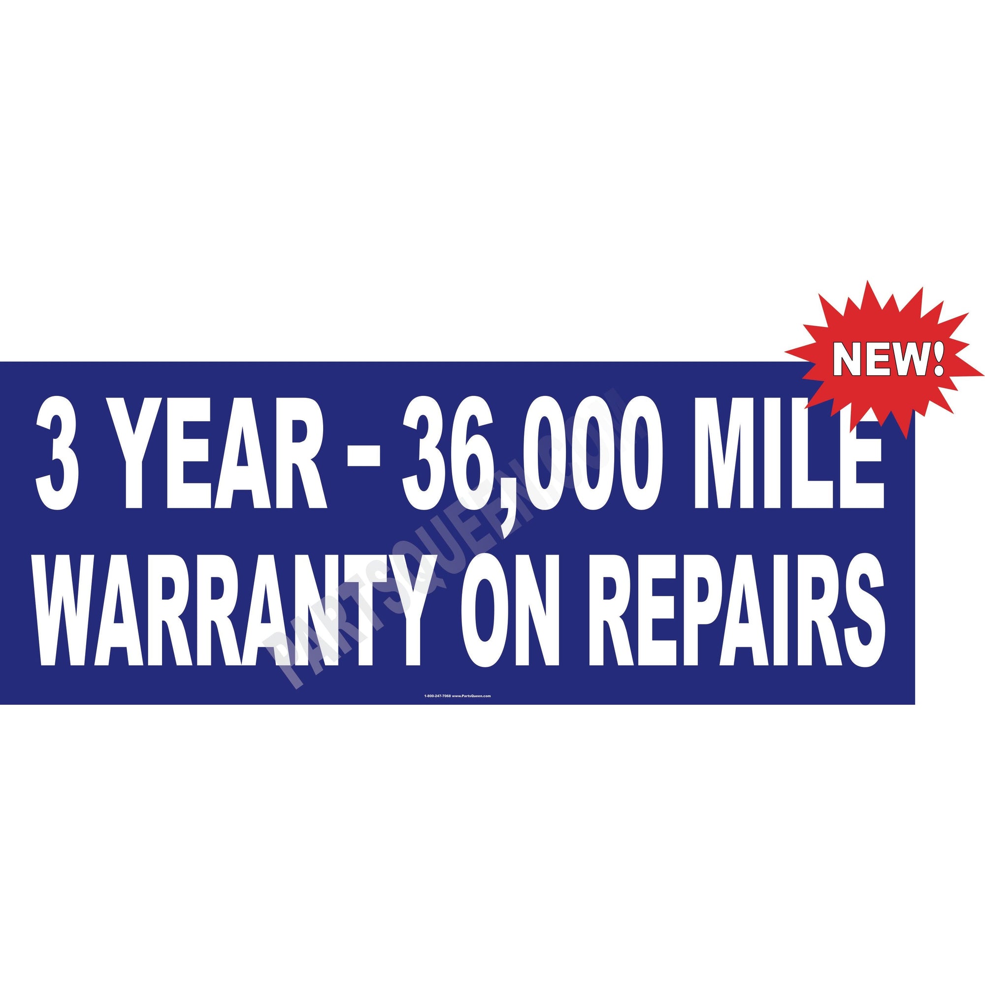 3 YEARS 36,000 MILE WARRANTY AB337