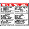 AUTO SERVICE RATES # AP33