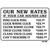Our New Rates Joke Sign M62