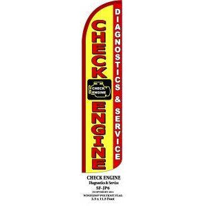 CHECK ENGINE LIGHT WINDLESS SWOOPER FLAG # W-SF-JP6