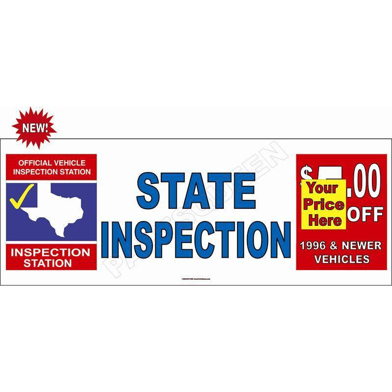 STATE INSPECTION $ BANNER #TXB7