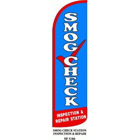 TEST & REPAIR SMOG CHECK WINDLESS SWOOPER FLAG SET- # W-SF-C66-SET