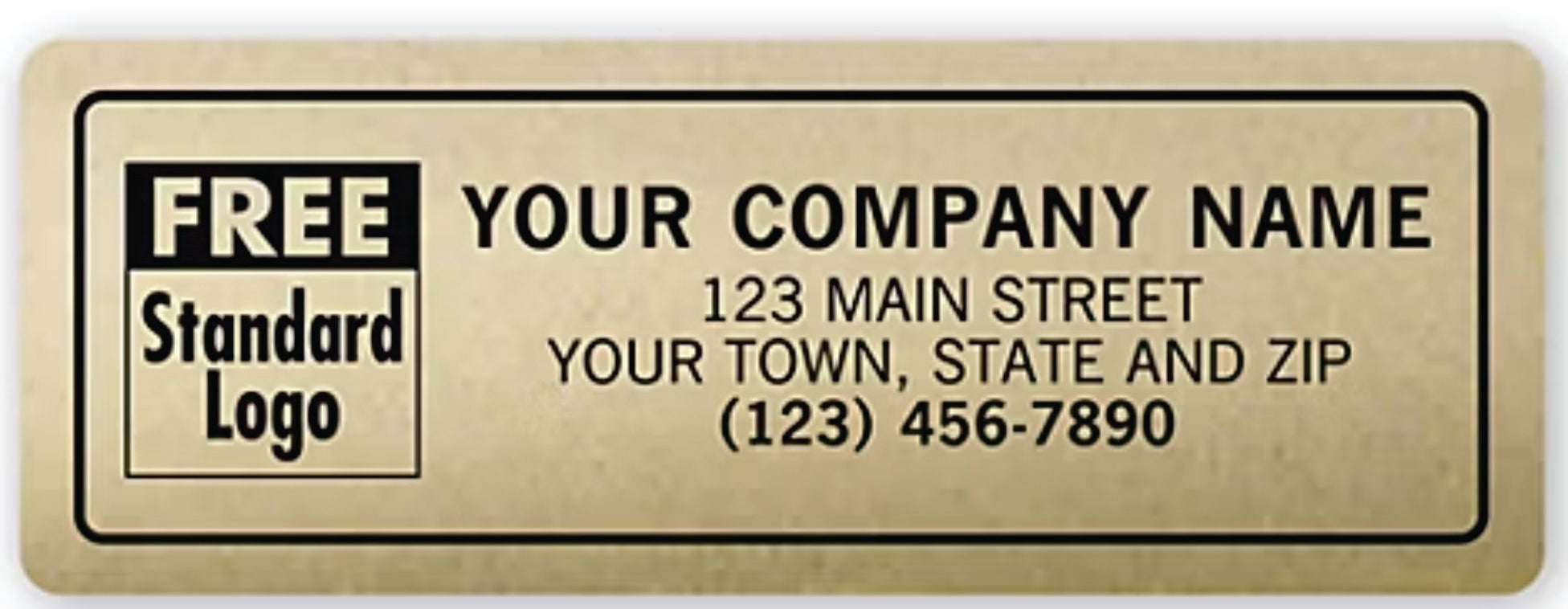 Automotive labels qty 1000 Poly Film Gold ID Label  Item #348-1