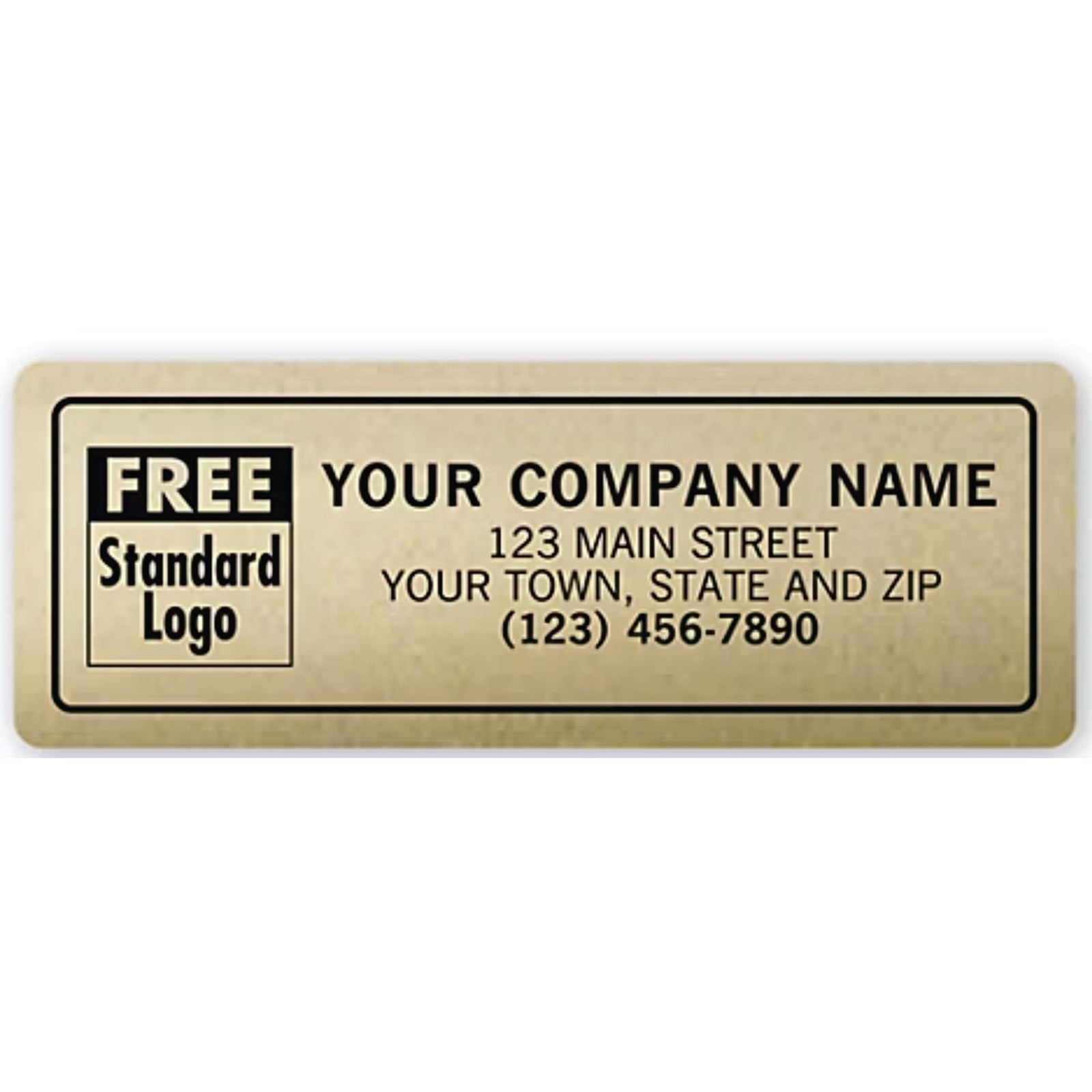 Automotive labels qty 1000 Poly Film Gold ID Label  Item #348-1