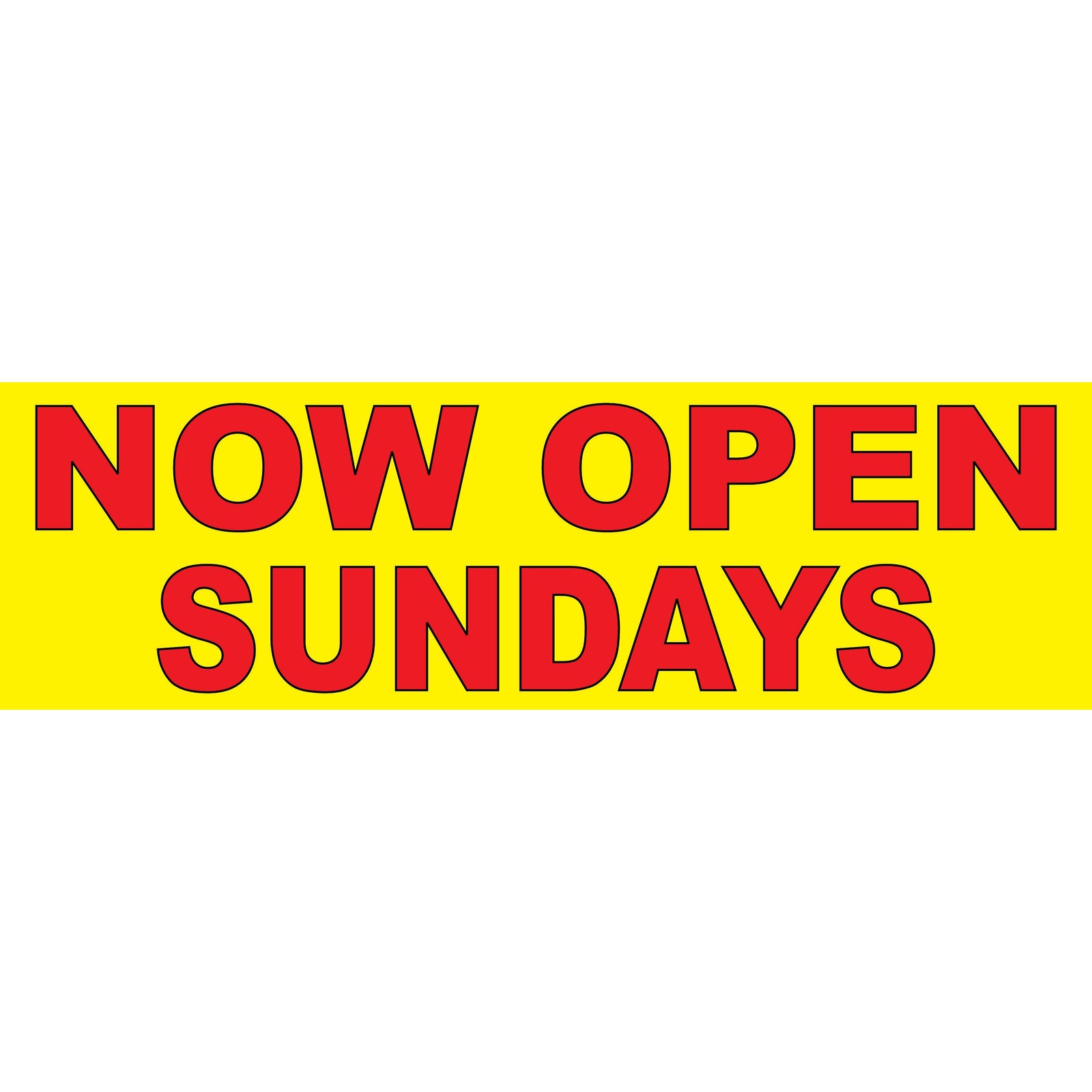 NOW OPEN SUNDAYS BANNER AB-401