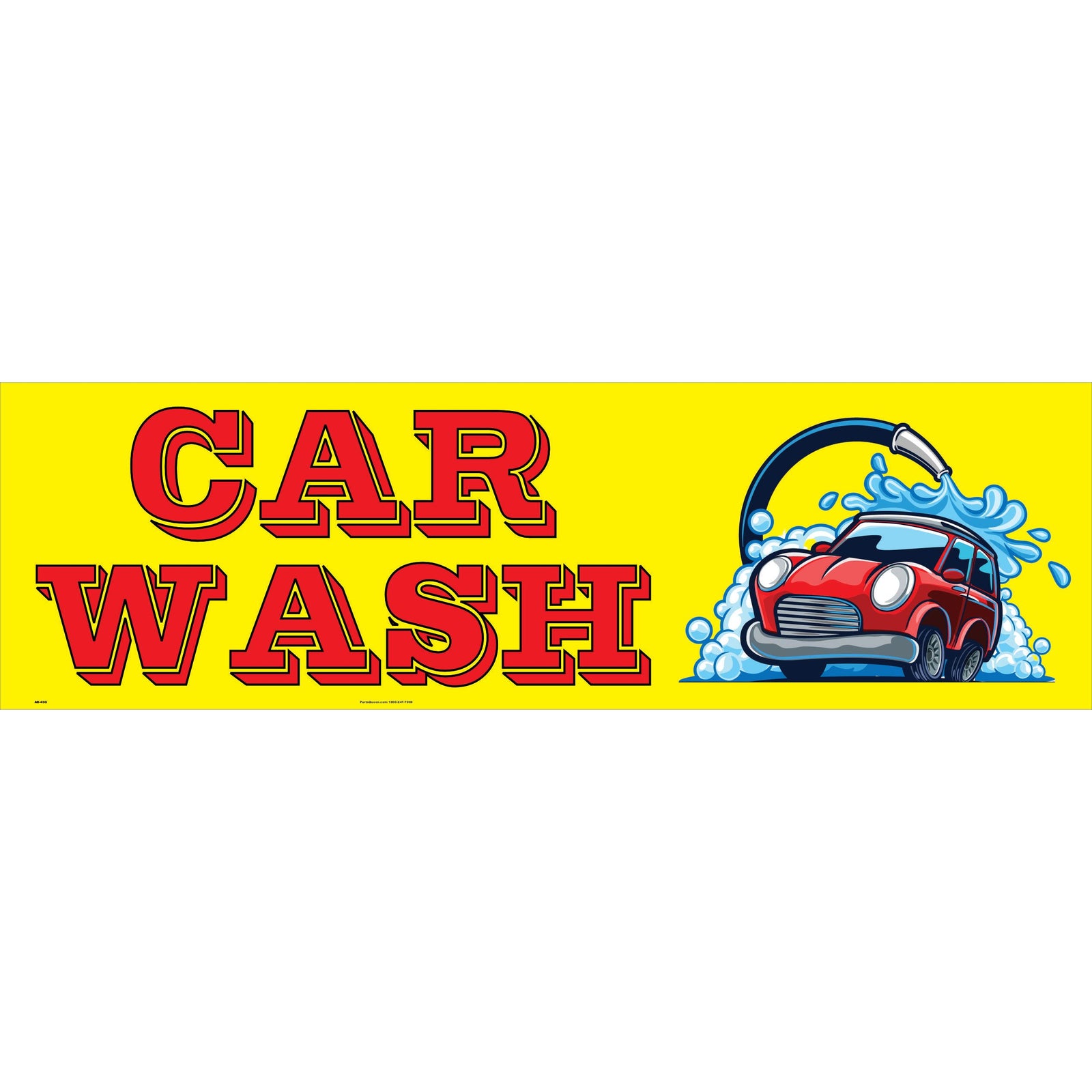 CARWASH ADVERTISING BANNER AB-43G