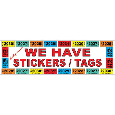 REGISTRATION TAGS BANNER AB704