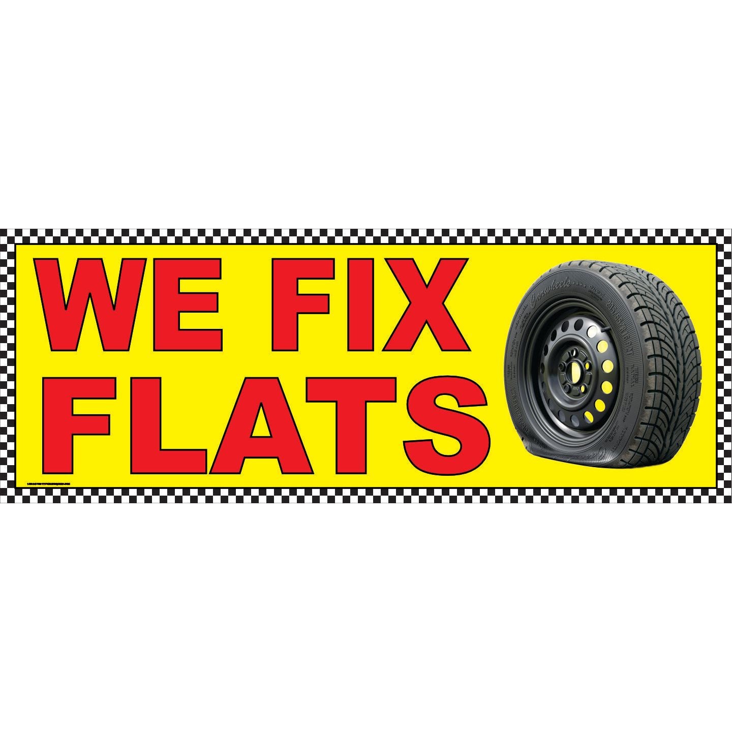 AUTOMOTIVE BANNER WE FIX FLATS  AB903CHK