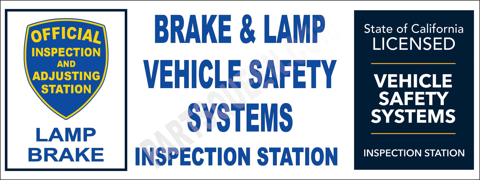 BRAKE & LAMP VEHICLE SAFETY SYSTEMS VINYL BANNER #BLBVSS-700
