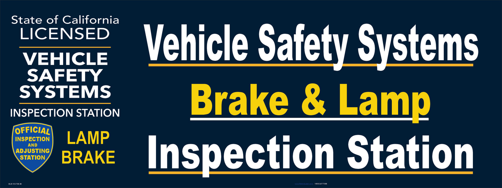 BRAKE & LAMP VEHICLE SAFETY SYSTEMS VINYL BANNER #BLBVSS-705