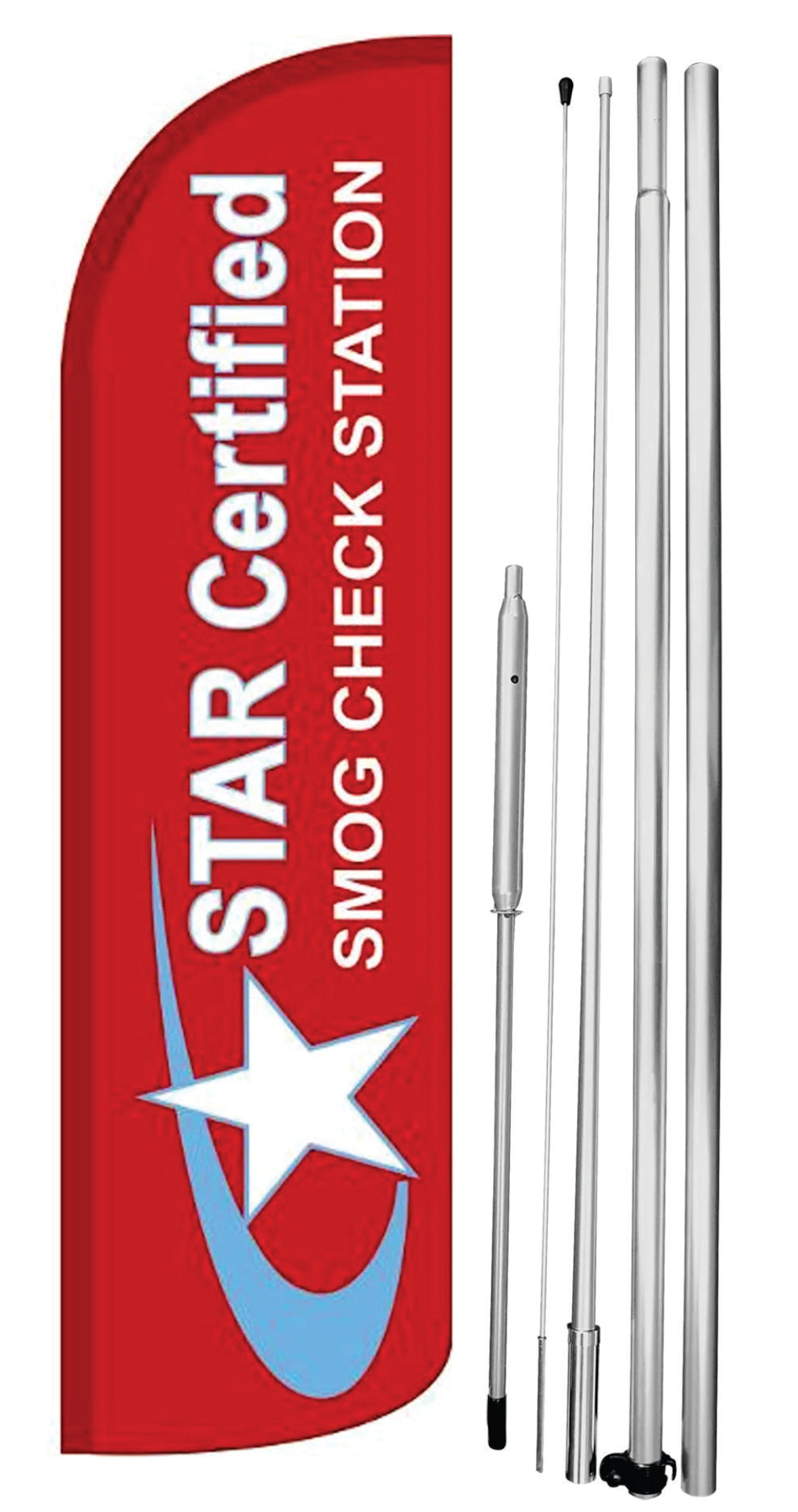 STAR CERTIFIED WINDLESS SWOOPER FLAG SET # W-SF-C65-SET