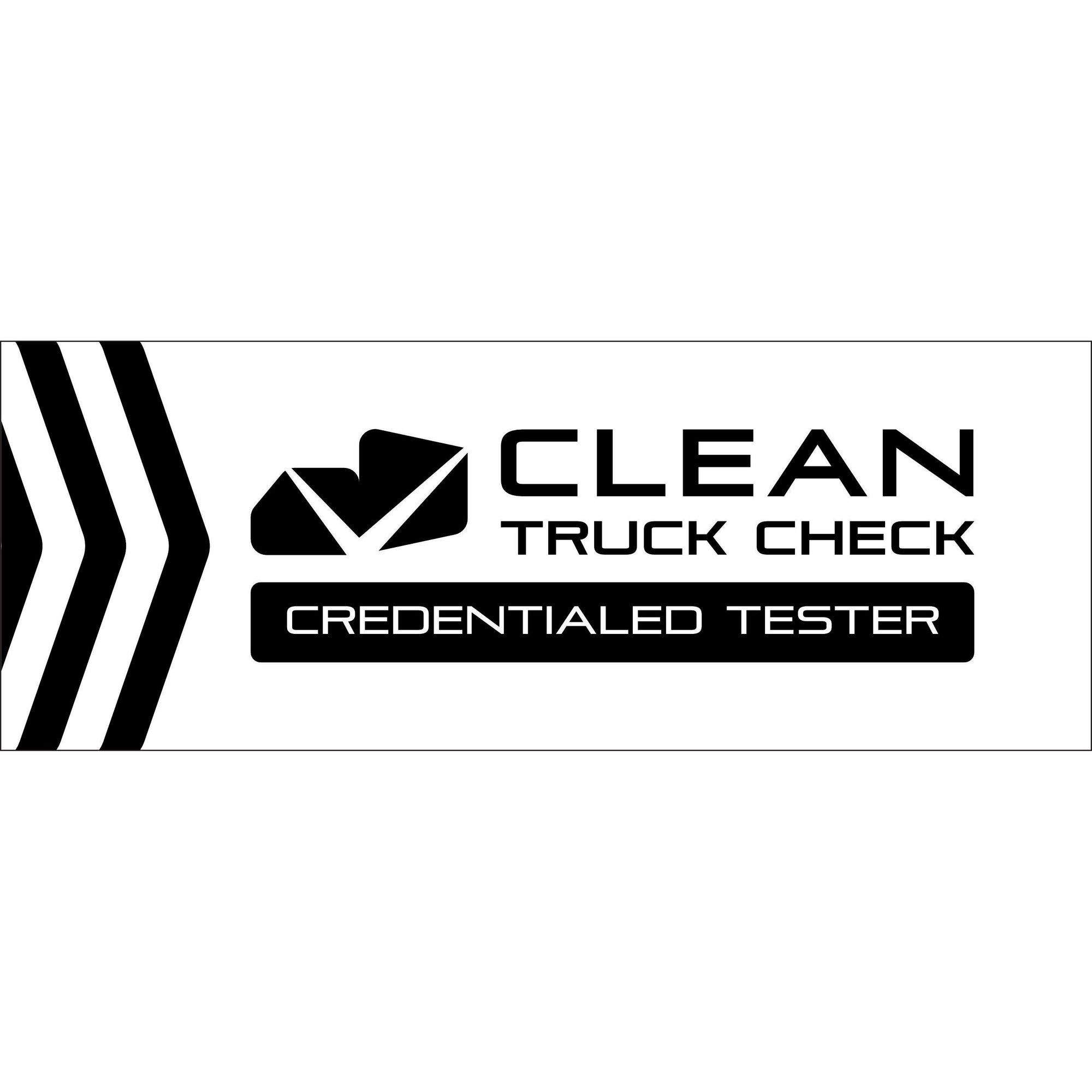 CLEAN TRUCK CHECK BLACK & WHITE VINYL BANNER