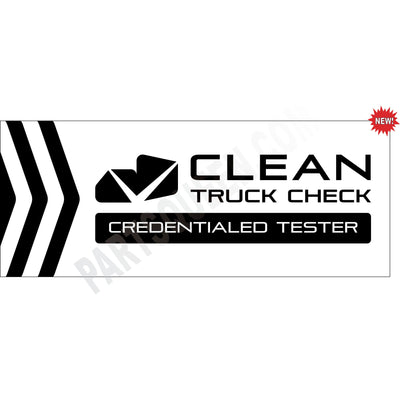 CLEAN TRUCK CHECK BLACK & WHITE VINYL BANNER