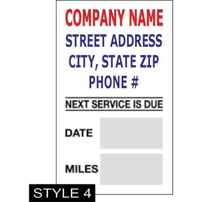 Custom Service Reminder Labels (BOXED)  #1850 Light Adhesive