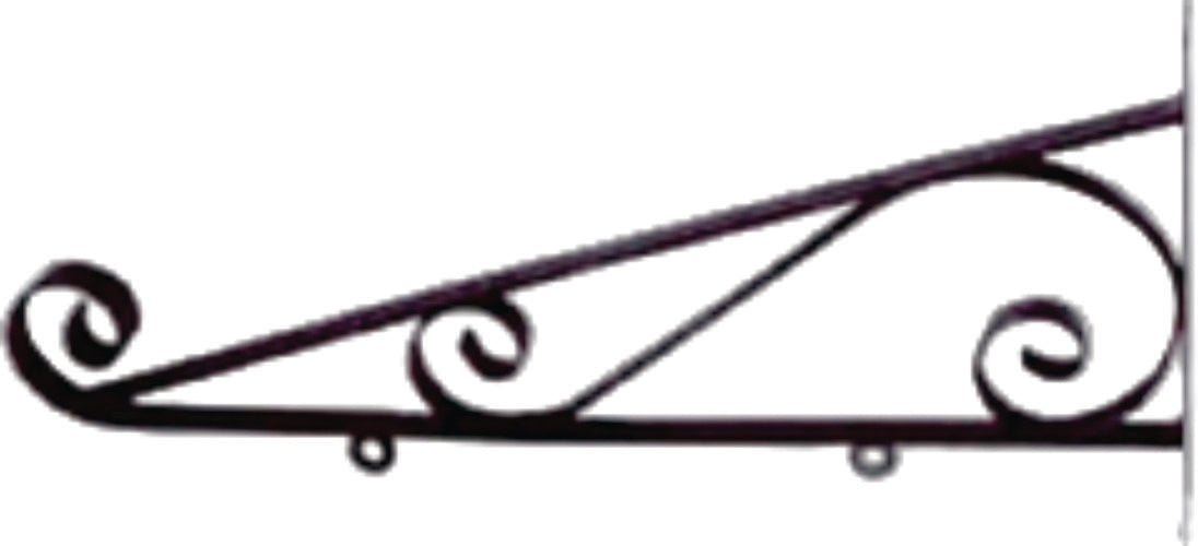 SCROLL BRACKET WALL MOUNTING HARDWARE SIGN HANGER