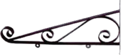 SCROLL BRACKET WALL MOUNTING HARDWARE SIGN HANGER