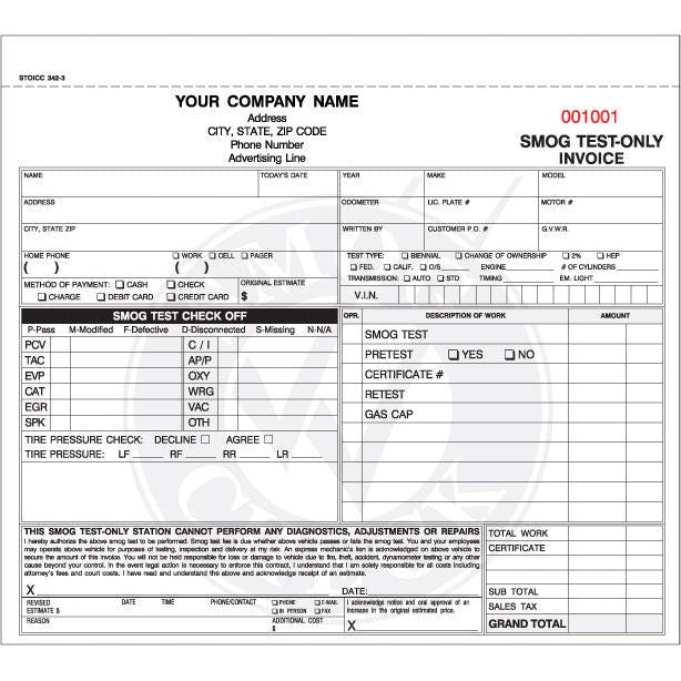 STOICC-342-3 BLANKS emergency fill in Test Only Forms