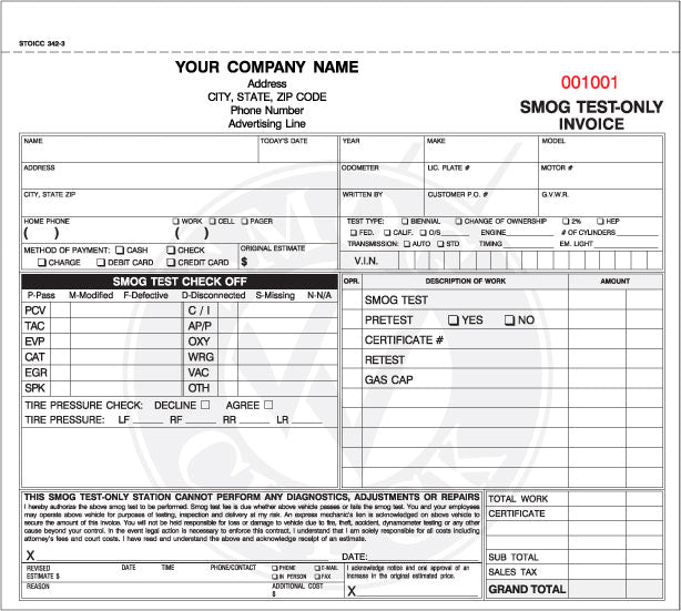 STOICC-342-3 BLANKS emergency fill in Test Only Forms