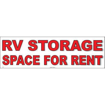 RV STORAGE SPACE FOR RENT VINYL ADVERTISING BANNER