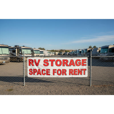 RV STORAGE SPACE FOR RENT VINYL ADVERTISING BANNER