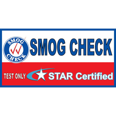 SMOG CHECK STAR CERTIFIED TEST ONLY BANNER / SB-953 !!!