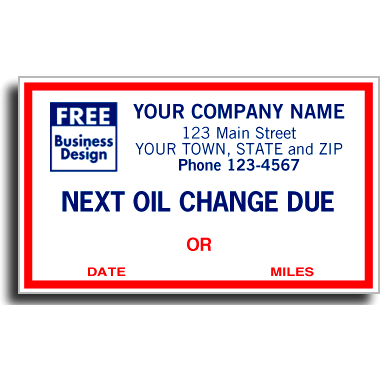 Next Oil Change Label 1690C - 500QTY