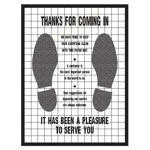 Floor Mats, plastic coated, box of 500 mats / WPFM500