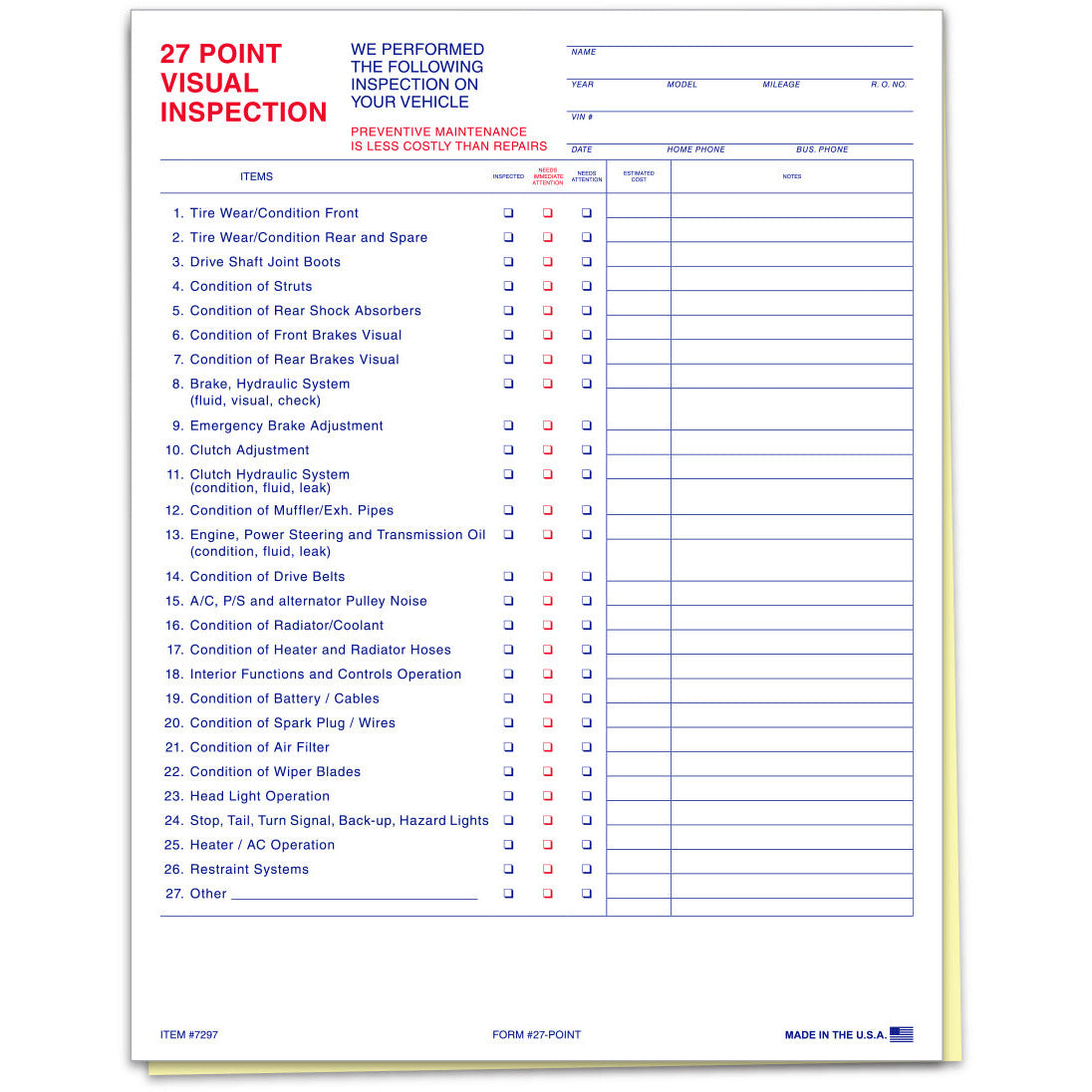 Car Inspection Checklist