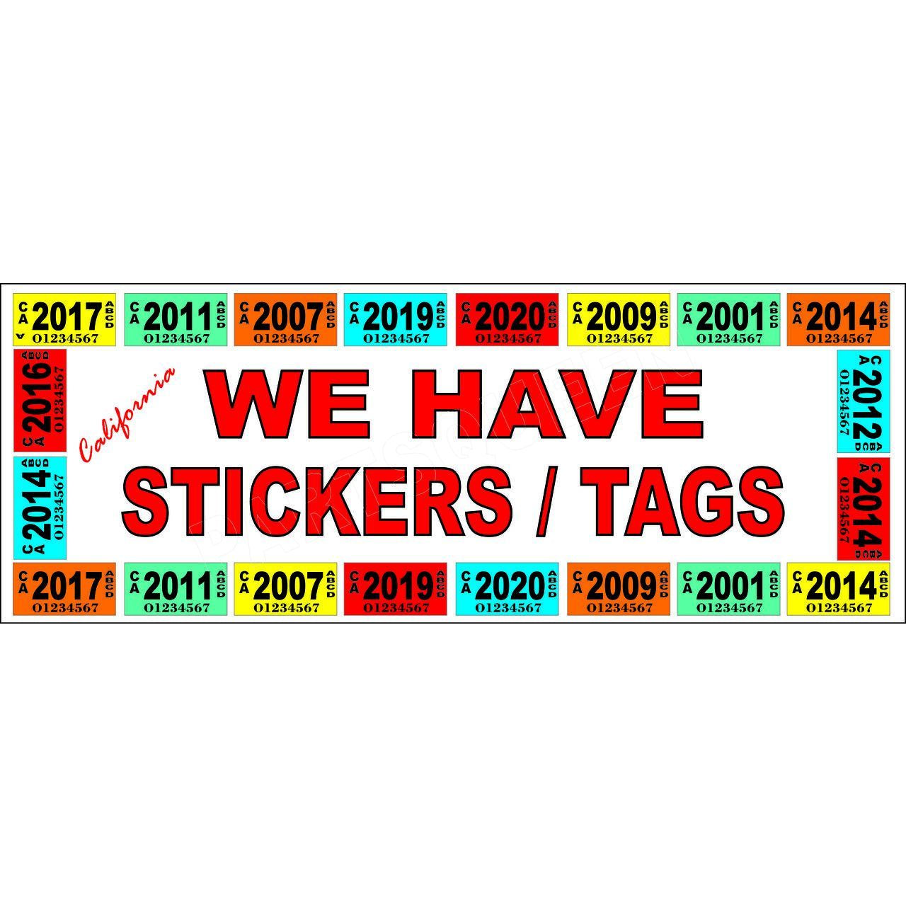 REGISTRATION TAGS BANNER AB704