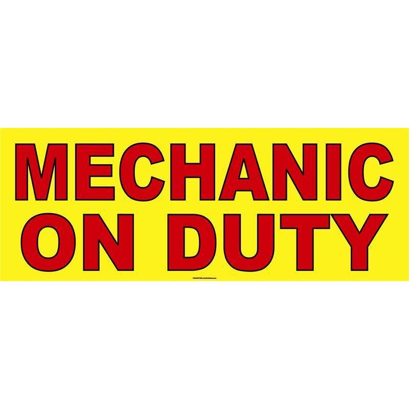 MECHANIC ON DUTY BANNER #AB16