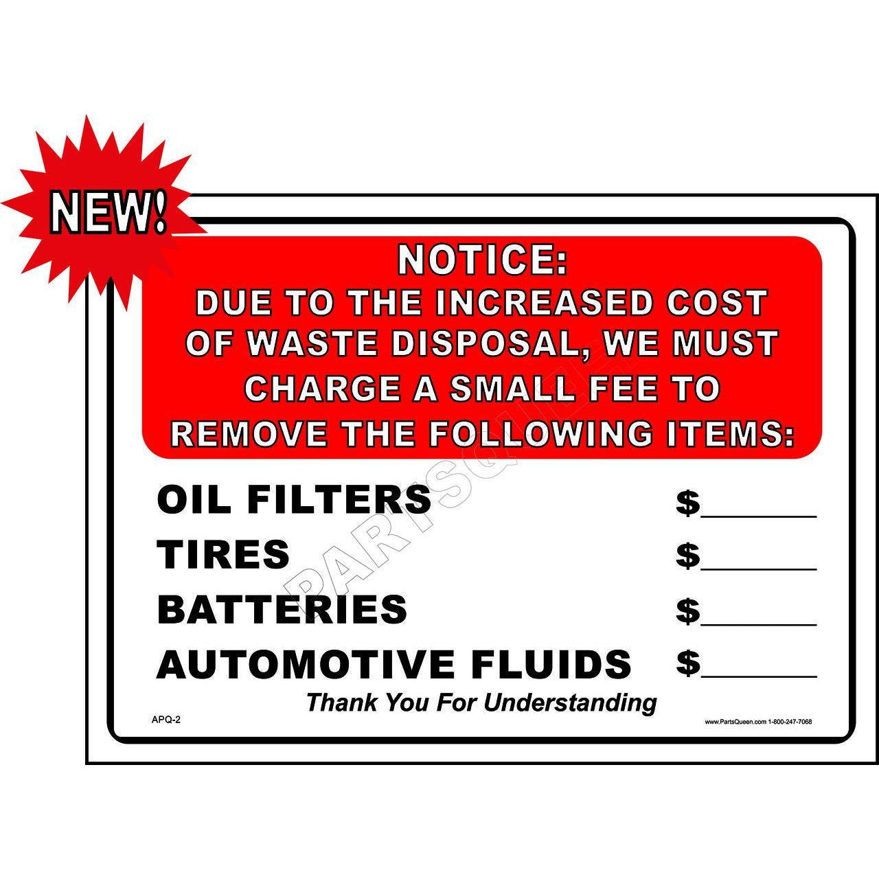 WASTE FEE CHARGE  APQ2