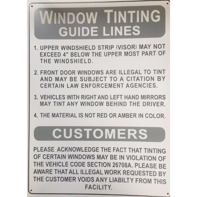 WINDOW TINTING SIGN  AP32
