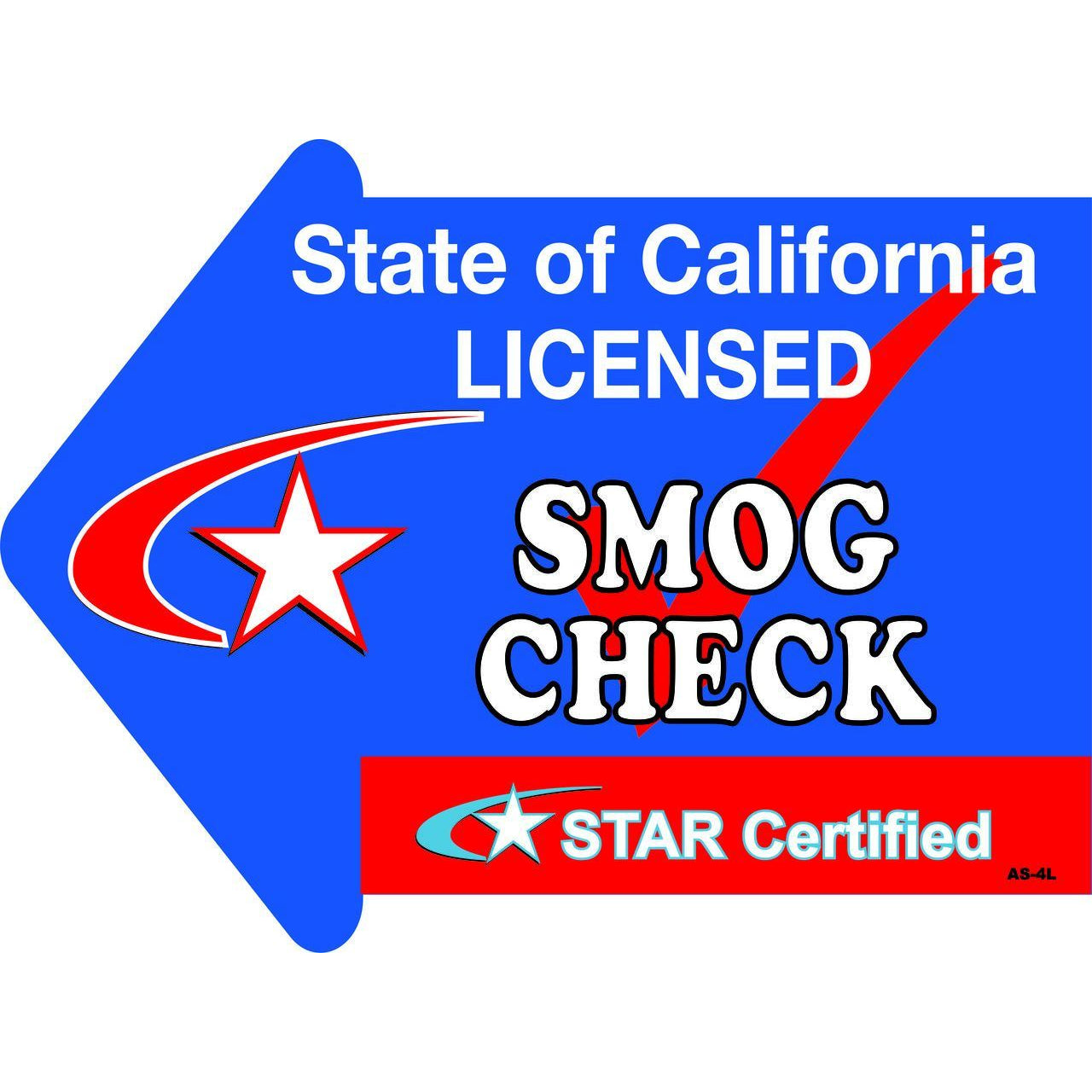 Stake Sign Kit Smog Check Arrow AS-4