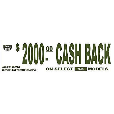 JEEP $2000 Cash Back Banner