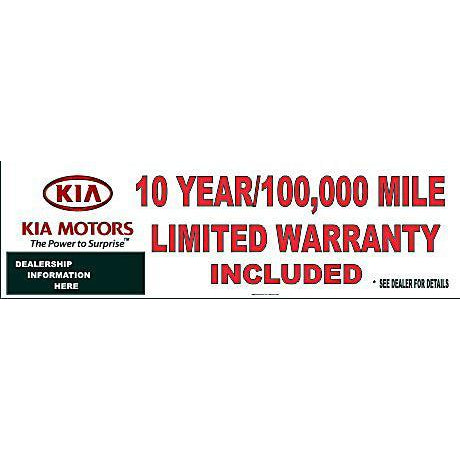 KIA 10 Year/100,000 Mile Warranty Included Banner