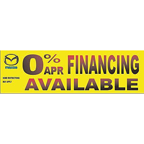 MAZDA 0% APR Financing Available Banner