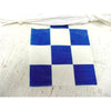 Checkered Pennants, Blue & White