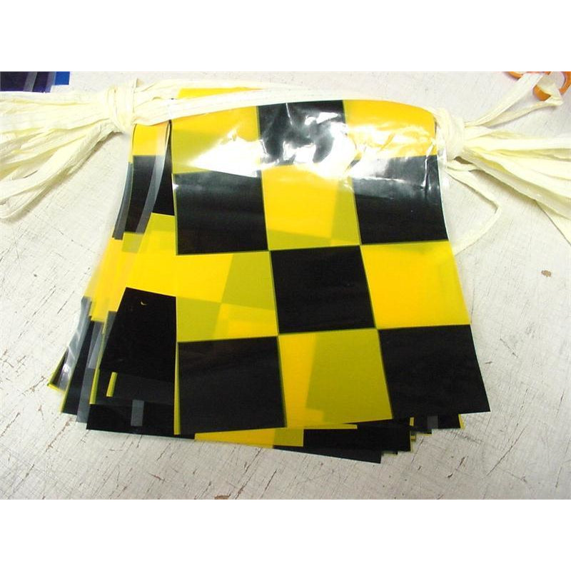 Checkered Pennants, Black & Yellow