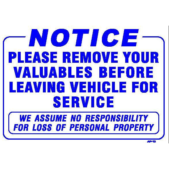 REMOVE VALUABLES #AP10