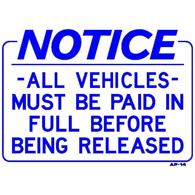 PAID IN FULL SIGN #AP14