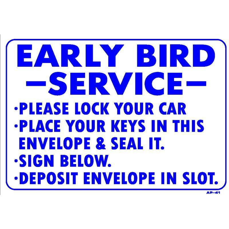 EARLY BIRD SIGN # AP41