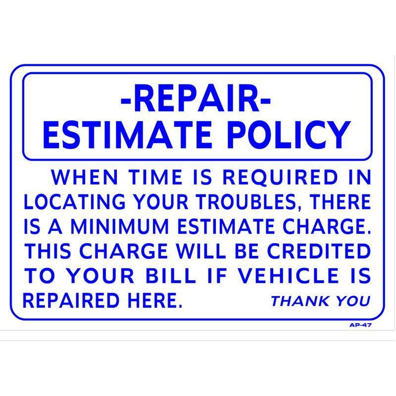REPAIR ESTIMATE #AP47