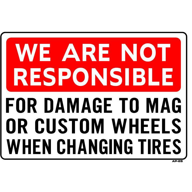 WHEEL DAMAGE SIGN #AP25