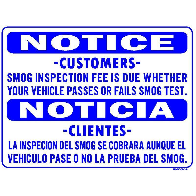 SMOG FEE DUE SIGN #SMOG14