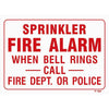 Fire Sprinkler Sign #F58