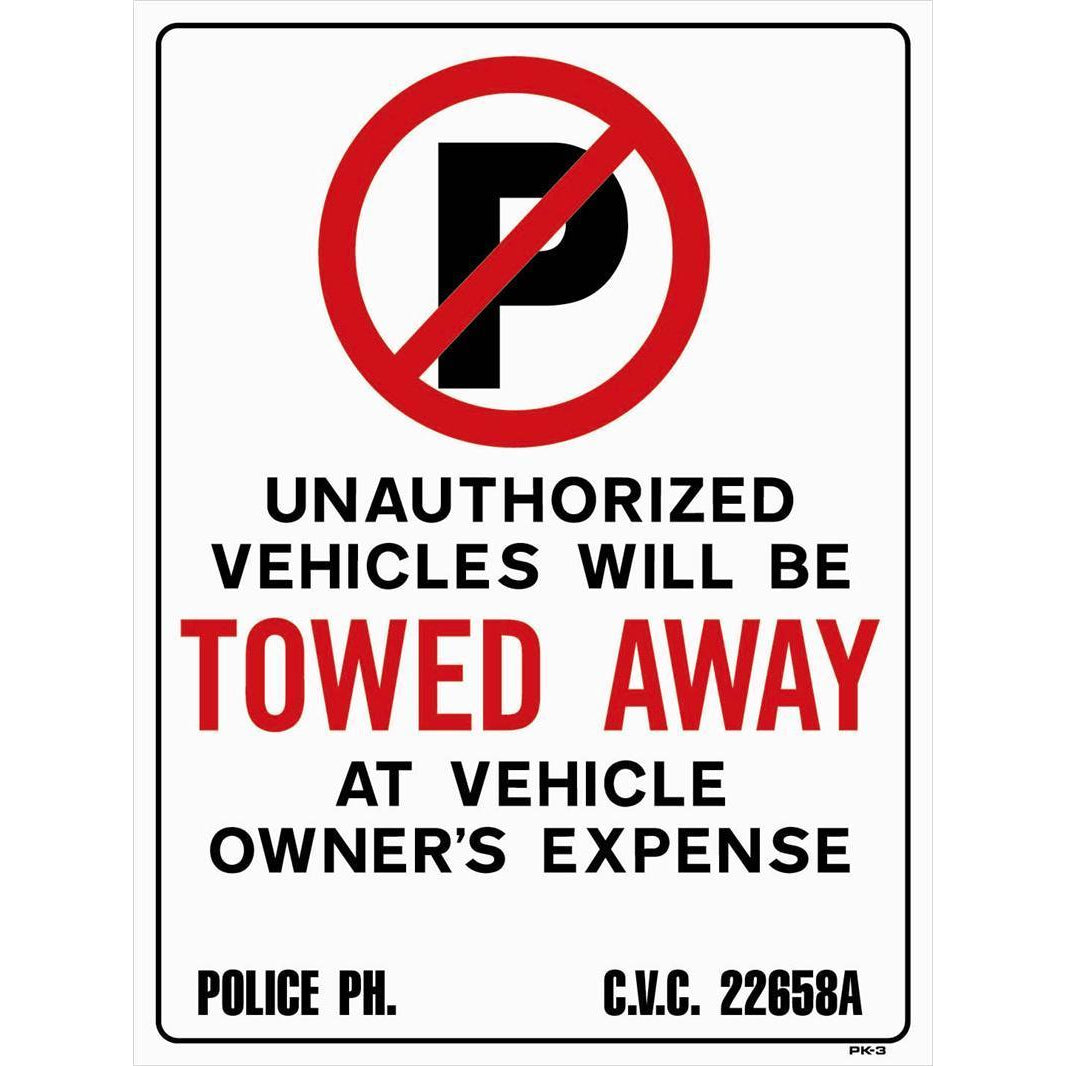 TOW AWAY SIGN #PK3