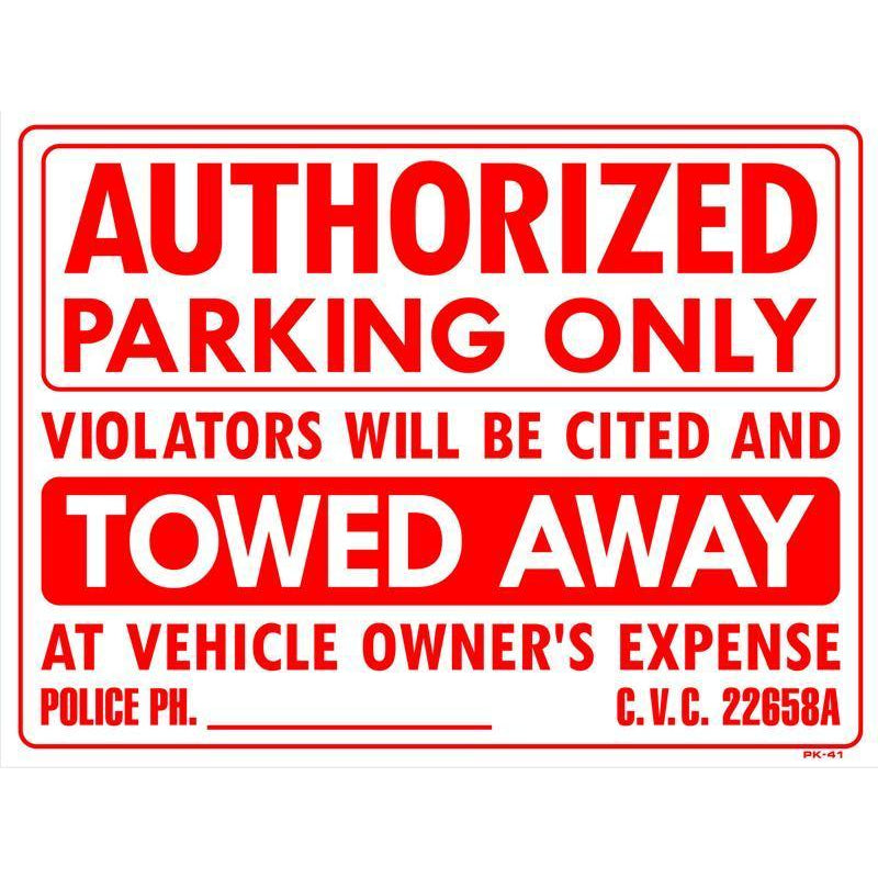 AUTHORIZED PARKING  #PK41