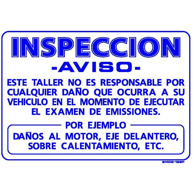 DYNO SMOG NOTICE SPANISH #SMOG18SP