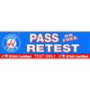 STAR CERTIFIED TEST ONLY PASS / FREE RETEST BANNER  SB942 !!!