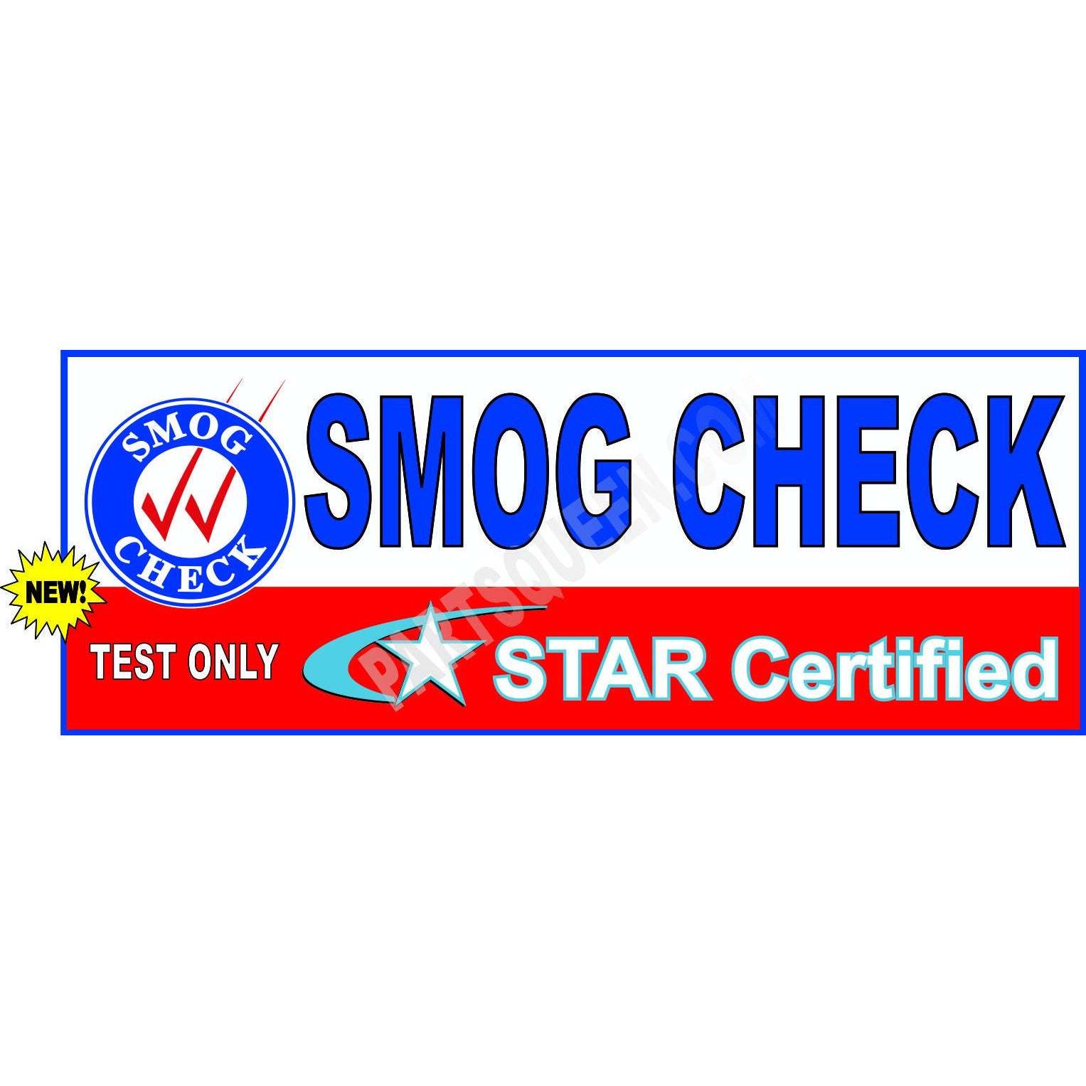 SMOG CHECK STAR CERTIFIED TEST ONLY BANNER / SB-953